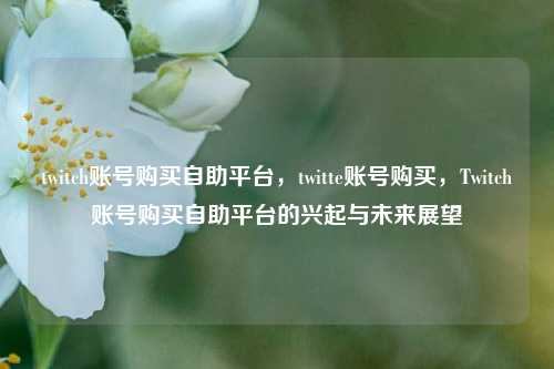 twitch账号购买自助平台，twitte账号购买，Twitch账号购买自助平台的兴起与未来展望